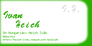 ivan heich business card